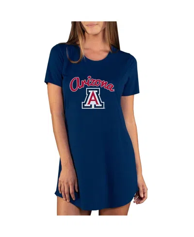 Concepts Sport Women's Navy Arizona Wildcats Marathon Nightshirt In Blue