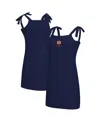 Concepts Sport Women's Navy Auburn Tigers Tie-shoulder Nightdress In Blue