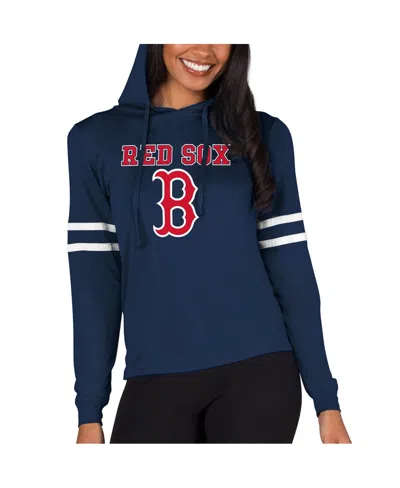 Concepts Sport Women's Navy Boston Red Sox Marathon Lightweight Lounge Pullover Hoodie In Blue