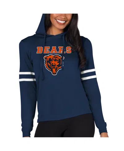Concepts Sport Women's Navy Chicago Bears Marathon Lightweight Lounge Pullover Hoodie In Blue