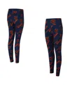 Concepts Sport Women's Navy Chicago Bears Mosaic Allover Print Leggings In Blue