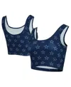 Concepts Sport Women's Navy Dallas Cowboys Record Allover Print Bralette In Blue