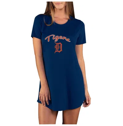 Concepts Sport Women's Navy Detroit Tigers Marathon Knit Nightshirt In Blue