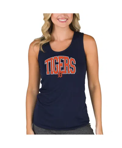 Concepts Sport Women's Navy Detroit Tigers Marathon Racerback Tank Top In Blue