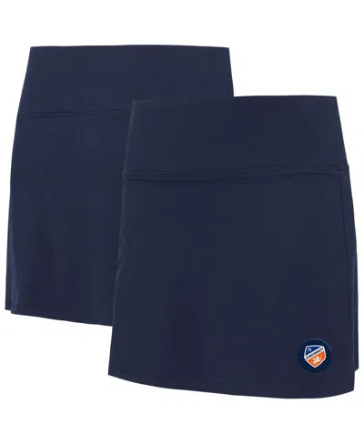 Concepts Sport Women's Navy Fc Cincinnati Market Knit Tri-blend Skort In Blue