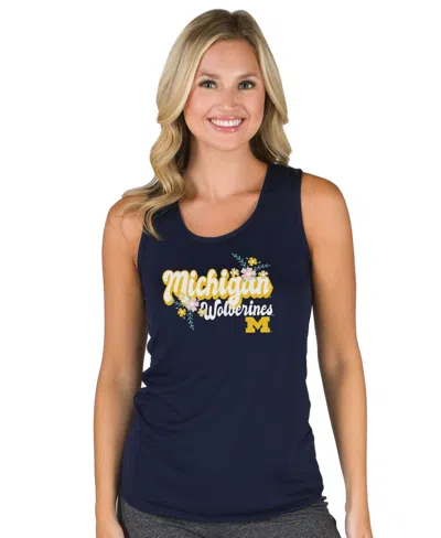 Concepts Sport Women's Navy Michigan Wolverines Marathon Racerback Tank Top