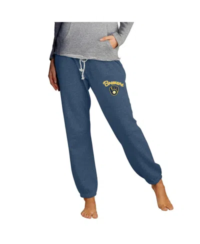 Concepts Sport Women's Navy Milwaukee Brewers Mainstream Knit Jogger Pants In Blue