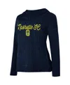 Concepts Sport Women's Navy Nashville Sc Linger Long Sleeve Hooded Top In Blue