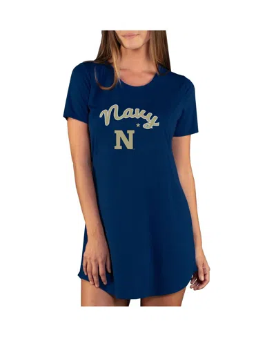 Concepts Sport Women's Navy Navy Midshipmen Marathon Nightshirt In Blue