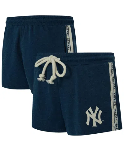Concepts Sport Women's Navy New York Yankees Birch French Terry Shorts In Blue