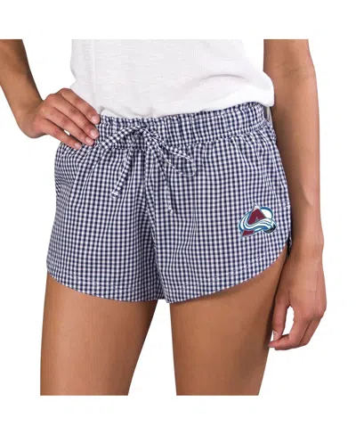 Concepts Sport Women's Navy/white Colorado Avalanche Tradition Woven Shorts In Blue