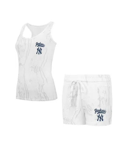CONCEPTS SPORT WOMEN'S NEW YORK YANKEES QUARTZ TANK TOP SHORTS SET