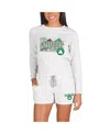 Concepts Sport Women's Oatmeal Boston Celtics 2024 Nba Finals Champions Mainstream Tri-blend Long Sleeve T-shirt Sh In Oatmeal