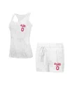 Concepts Sport Women's Ohio State Buckeyes Quartz Tank Top & Shorts Set In Cream