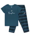 Concepts Sport Women's Philadelphia Eagles T-shirt Pants Set In Teal,black