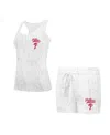 Concepts Sport Women's Philadelphia Phillies Quartz Tank Top Shorts Set In Cream,gray