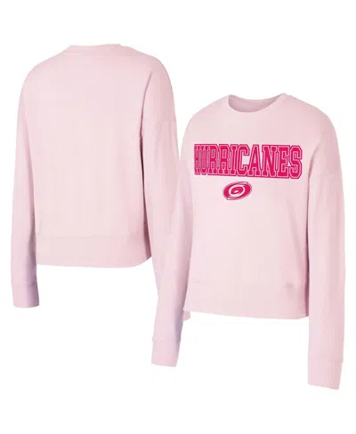 Concepts Sport Women's Pink Carolina Hurricanes Tonal Pullover Sweatshirt