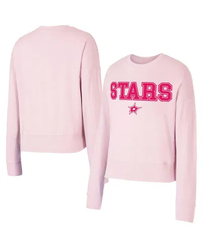 Concepts Sport Women's Pink Dallas Stars Tonal Pullover Sweatshirt