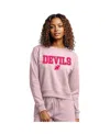 Concepts Sport Women's Pink New Jersey Devils Tonal Pullover Sweatshirt In Multi