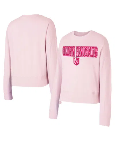 Concepts Sport Women's Pink Vegas Golden Knights Tonal Pullover Sweatshirt