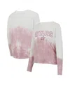 Concepts Sport Women's Pink/white Chicago Blackhawks Orchard Tie-dye Long Sleeve T-shirt In Pink,white