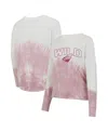 Concepts Sport Women's Pink/white Minnesota Wild Orchard Tie-dye Long Sleeve T-shirt In Pink,white