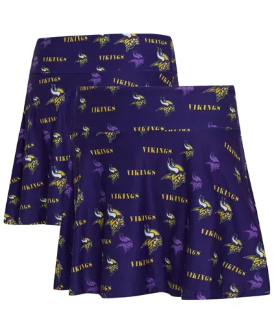 Concepts Sport Women's Purple Minnesota Vikings Mosaic Allover Print Skort