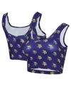 Concepts Sport Women's Purple Minnesota Vikings Record Allover Print Bralette In Purple