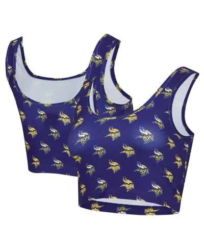 Concepts Sport Women's Purple Minnesota Vikings Record Allover Print Bralette