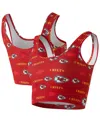 Concepts Sport Women's Red Kansas City Chiefs Mosaic Allover Print Bralette In Red