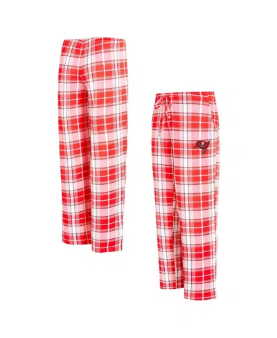 Concepts Sport Women's Red Tampa Bay Buccaneers Ashford Plaid Knit Pants In Multi
