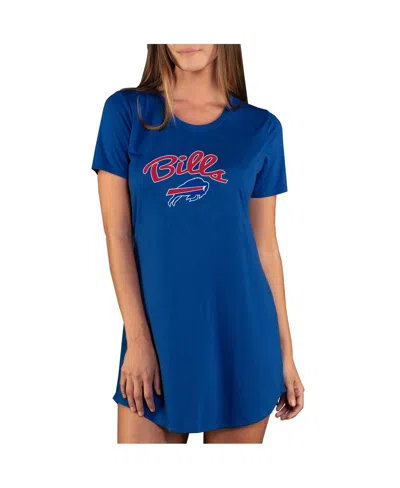 Concepts Sport Women's Royal Buffalo Bills Marathon Knit Nightshirt In Blue