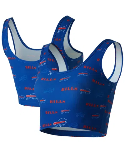 Concepts Sport Women's Royal Buffalo Bills Mosaic Allover Print Bralette In Blue