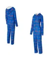 Concepts Sport Women's Royal Buffalo Bills Roadway Allover Print Microfleece Full-zip Union Suit In Blue