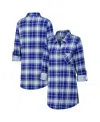 Concepts Sport Women's Royal Indianapolis Colts Ashford Plaid Knit Nightshirt In Blue
