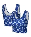 Concepts Sport Women's Royal Indianapolis Colts Record Allover Print Bralette In Multi