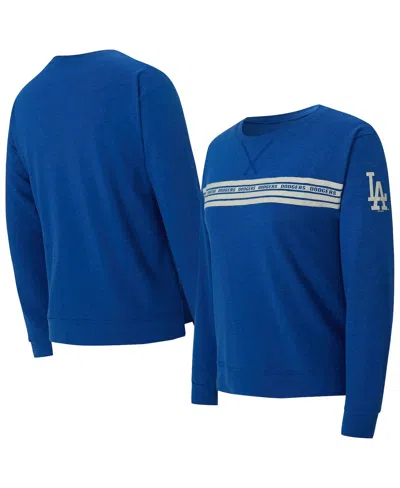 Concepts Sport Royal Los Angeles Dodgers Birch French Terry Long Sleeve T-shirt In Blue