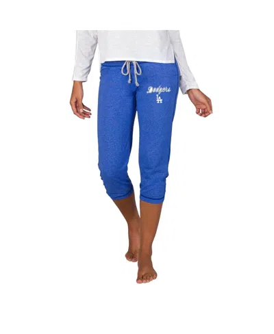 Concepts Sport Women's Royal Los Angeles Dodgers Quest Knit Capri Pants In Blue