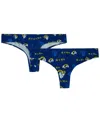 Concepts Sport Women's Royal Los Angeles Rams Mosaic All Over Print Thong In Blue