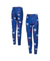 Concepts Sport Women's Royal New York Giants Breakthrough Allover Print Knit Sleep Leggings In Blue