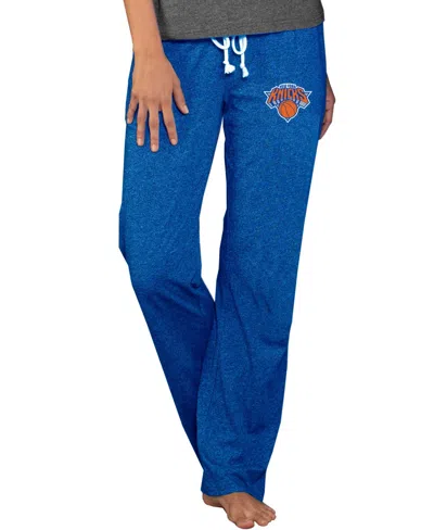 Concepts Sport Women's Royal New York Knicks Quest Knit Lounge Pants In Blue