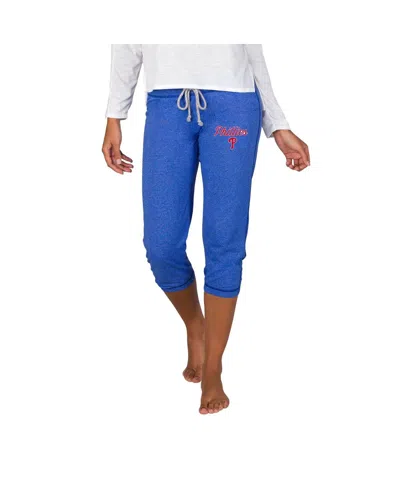 Concepts Sport Women's Royal Philadelphia Phillies Quest Knit Capri Pants In Blue
