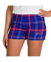 Concepts Sport Women's Royal/red Buffalo Bills Ultimate Flannel Shorts In Red