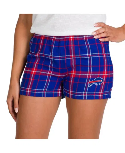 Concepts Sport Women's Royal/red Buffalo Bills Ultimate Flannel Shorts