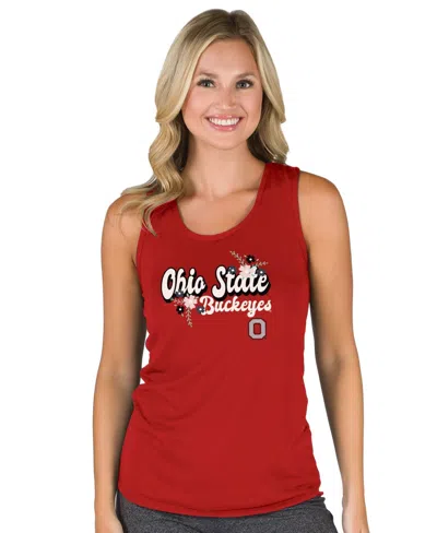 Concepts Sport Women's Scarlet Ohio State Buckeyes Marathon Racerback Tank Top