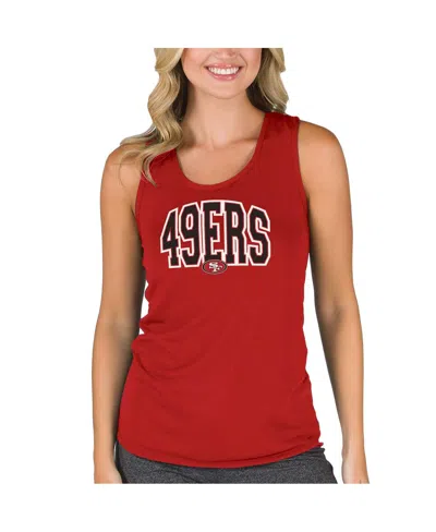 Concepts Sport Women's Scarlet San Francisco 49ers Marathon Racer Back Tank Top In Red