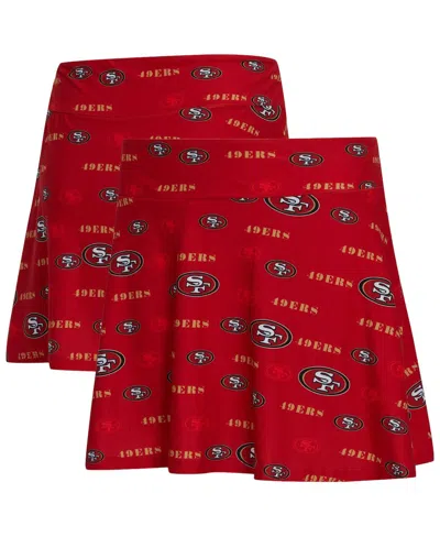 Concepts Sport Women's Scarlet San Francisco 49ers Mosaic Allover Print Skort In Red
