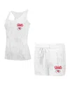 Concepts Sport Women's Kansas City Chiefs Quartz Hacci Knit Tank Top Shorts Sleep Set In White
