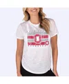 Concepts Sport Women's White Ohio State Buckeyes Infuse Lightweight Slub Knit Top In White