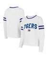 Concepts Sport Women's White Philadelphia 76ers Borough Pullover Sweatshirt In Multi